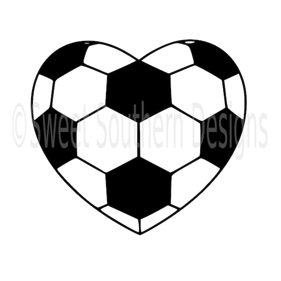 Soccer heart SVG instant download design for cricut or