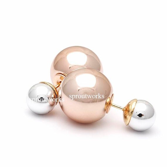 ball studs ball earrings front and back front and by sproutworks