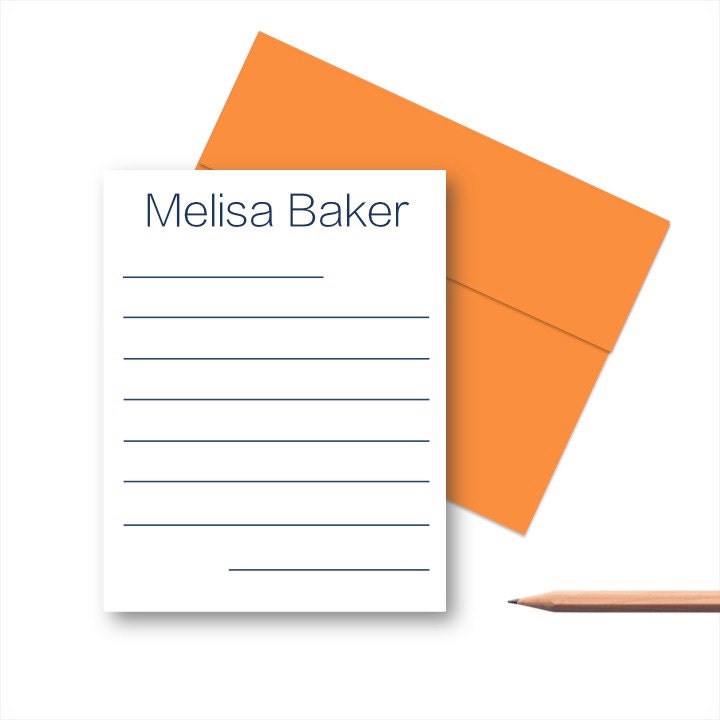 Lined Note Cards Note Cards for Kids Personalized Stationery