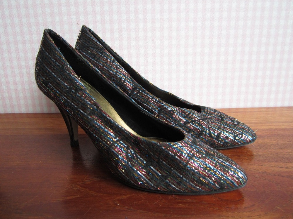 Vintage Graceland Stilettos Pumps Shoes High Heels Black