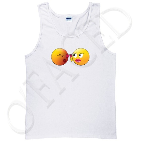 Emoji Spraying Pepper Spray Silly Funny Men's Tank Top