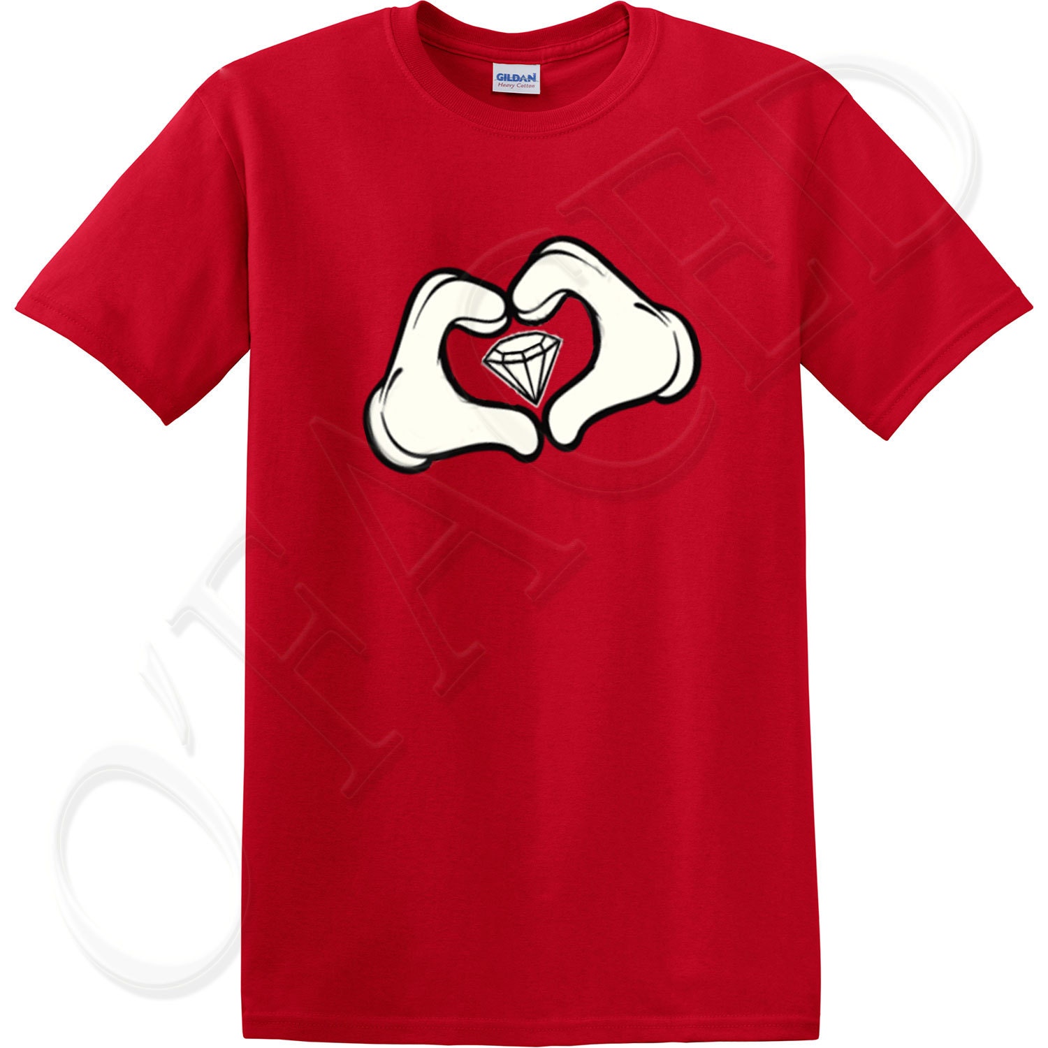 t shirt with a heart with eyes