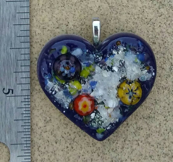 Fused Glass Cremation Ashes Pendants by ForeverTreasureGlass