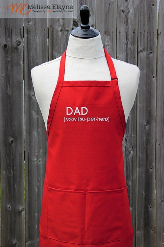 Apron for Dad Personalized Apron Gift for Dad by MelissaElayne2
