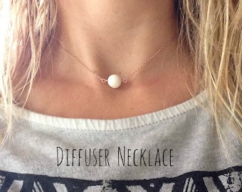 Essential Oil Diffuser Necklace • Aromatherapy • Coral Bead Necklace • Essential Oil Diffuser • Aromatherapy Necklace, Great gift idea!