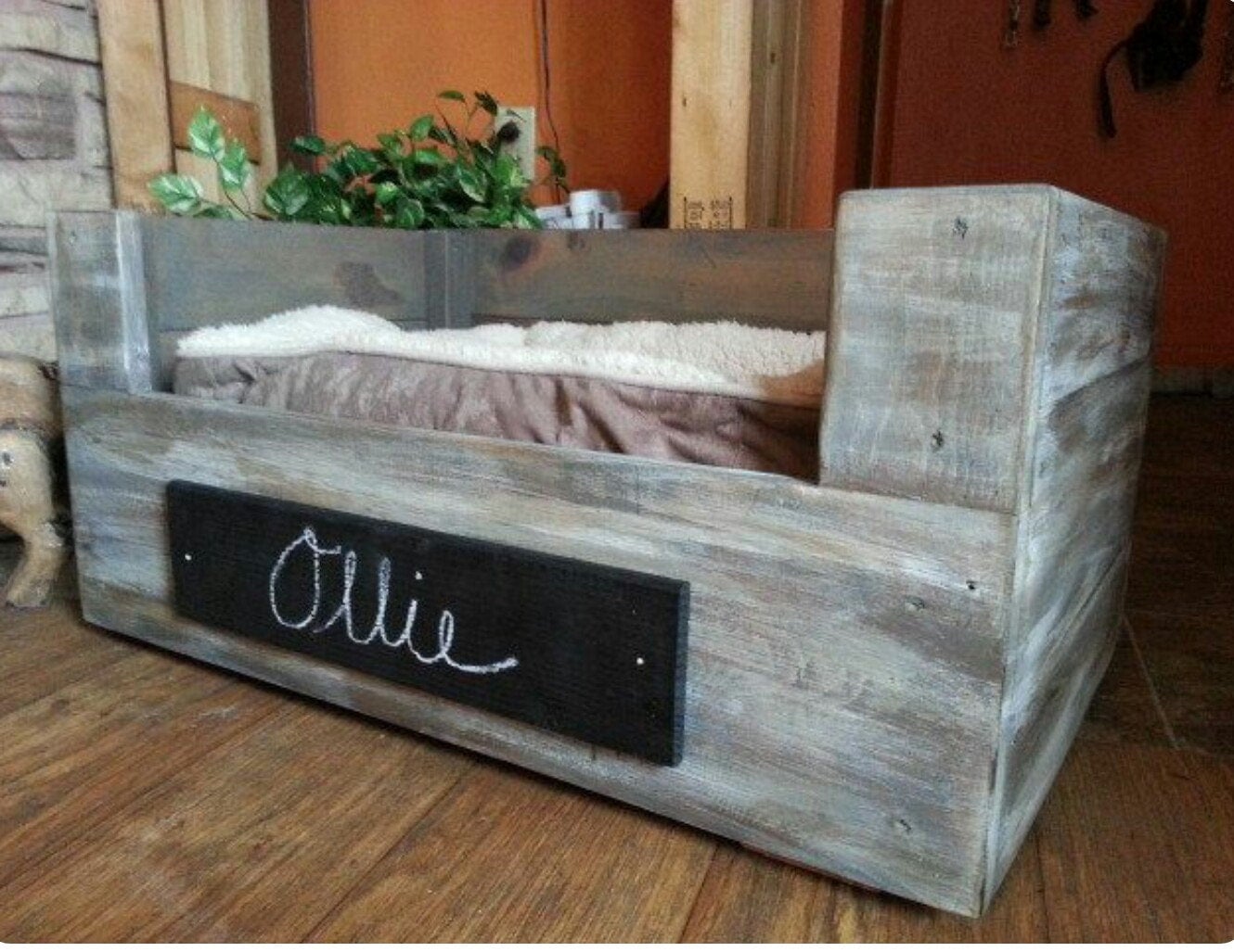 Rustic and Cozy Personalized Dog Bed by ModernElementsHome ...