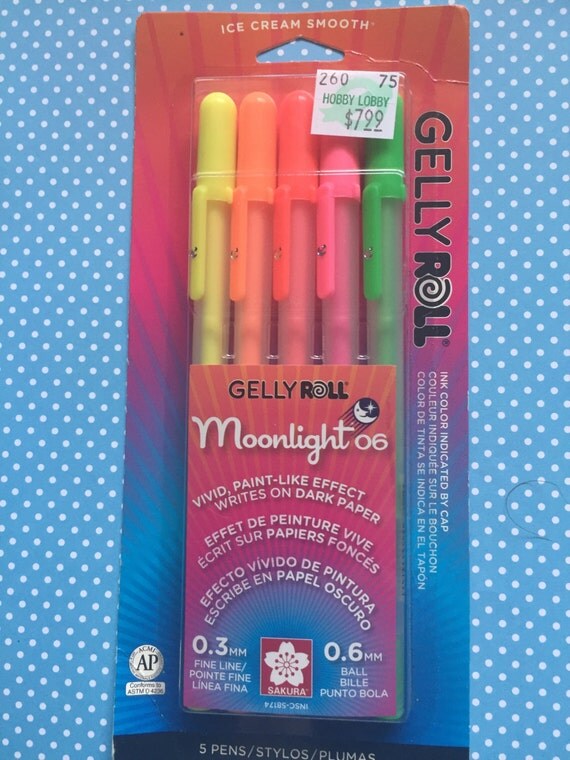 Sakura Gelly roll moonlight 06 neon gel pens set of 5
