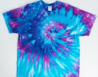 blue spiral tie dye