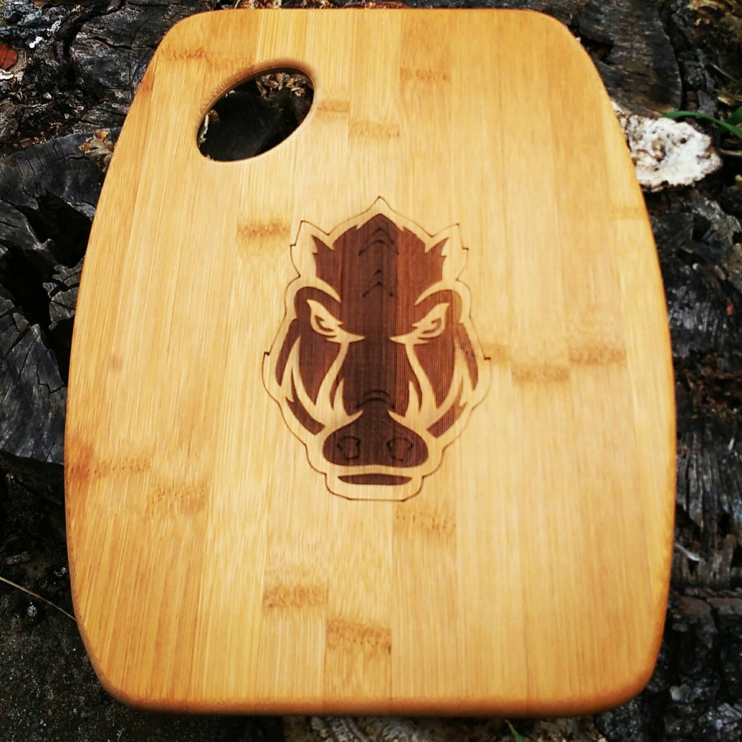 Authentic Bamboo personalized cutting board by NaturalStateArts