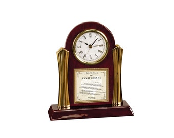 Item Apgc-pc Anniversary Gift For Daughter Or Son Poetry Cherry Desk Clock