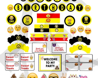 Emoji party | Etsy