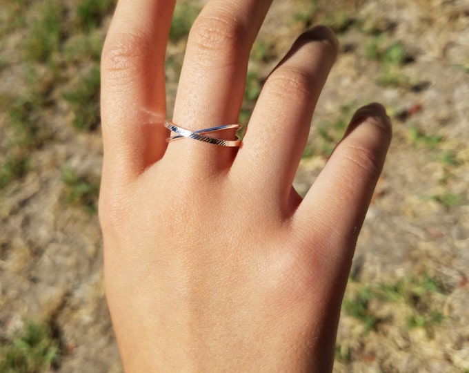 Modern Silver Ring. Adjustable Size
