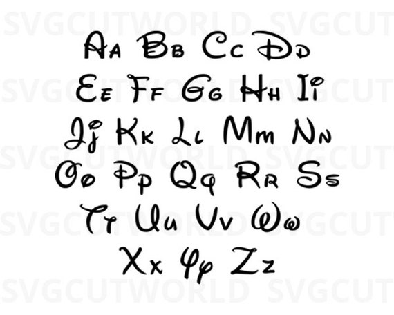 Download Disney Font Svg Disney Alphabet Svg use with Cricut