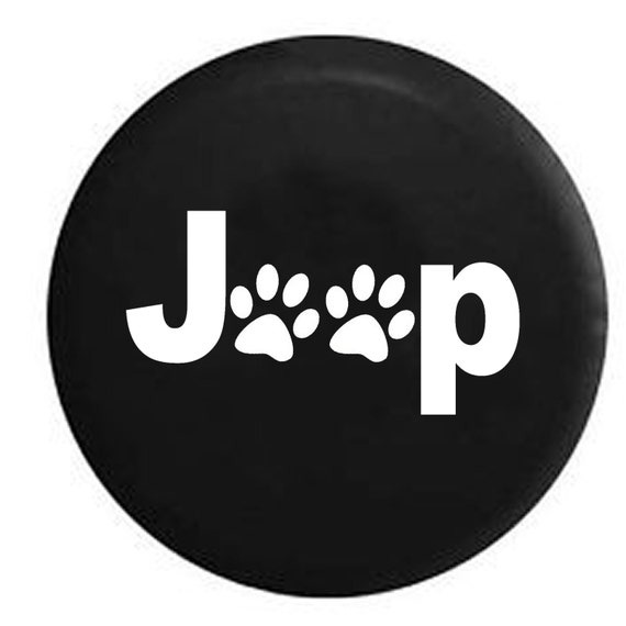 Animal Lover Paw Prints Jeep Camper Spare Tire Cover White
