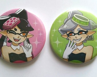 56mm Splatoon Squidsister button