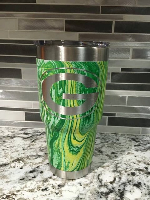 Green Bay Packers Swirl Dip Ozark Cup Like Yeti & RTIC