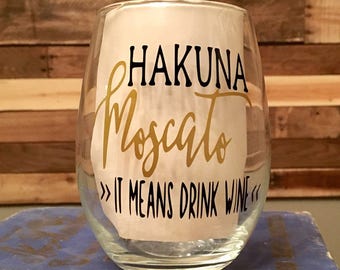 21 oz Hakuna Moscato Stemless Wine Glass