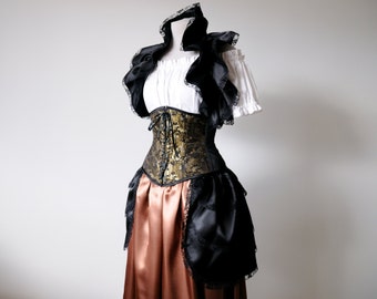 50% OFF Steampunk clothing Victorian cosplay pirate costume women halloween costume bustle skirt pirate corset renaissance faire costumes