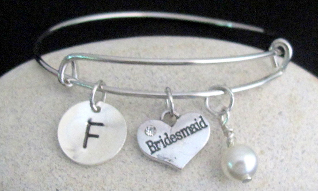 Personalized Bridesmaid Bracelet Bridesmaid Banglebridesmaid
