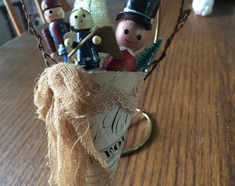 Vintage Christmas mussie tussie ornament