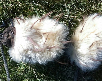 Custom Fur Fire poi Fire Staff Dragon Staff Helio wick covers with drawstring