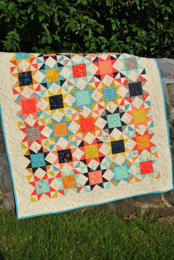 PDF Quilt Pattern.... Baby and Twin Quilt size Patchwork
