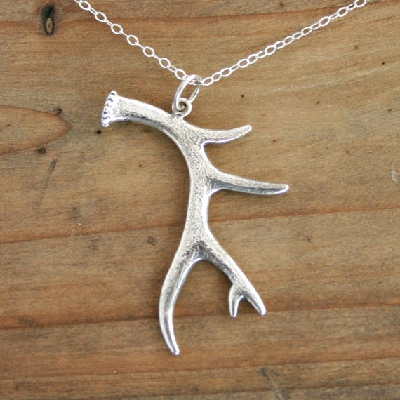 Deer Antler Necklace Sterling Silver Jewelry Gift for your
