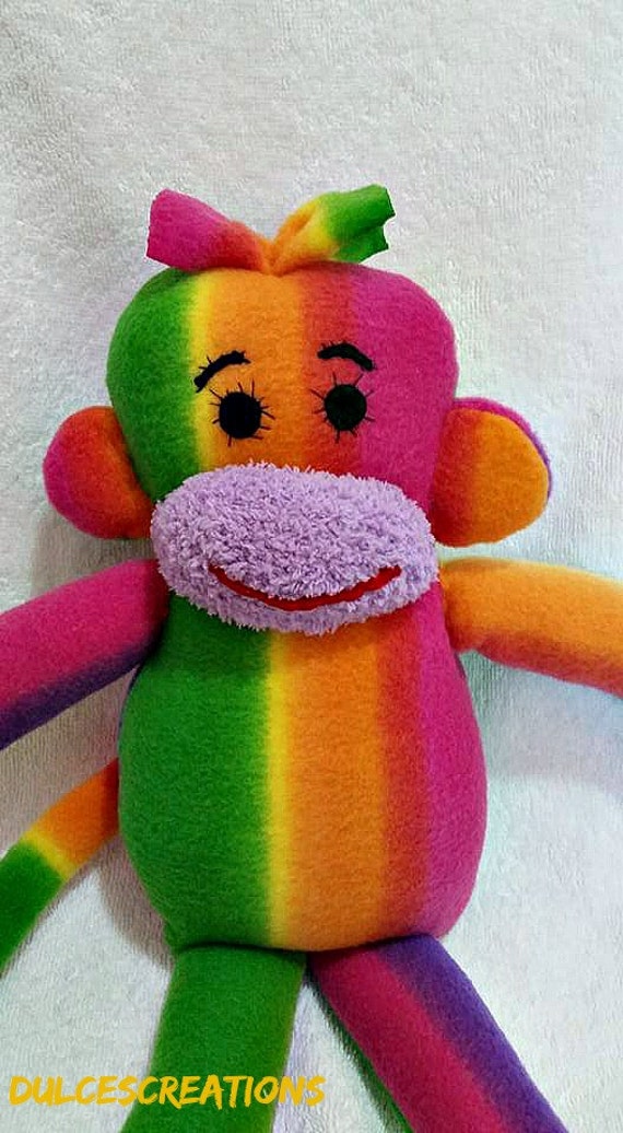 rainbow monkey knd plush