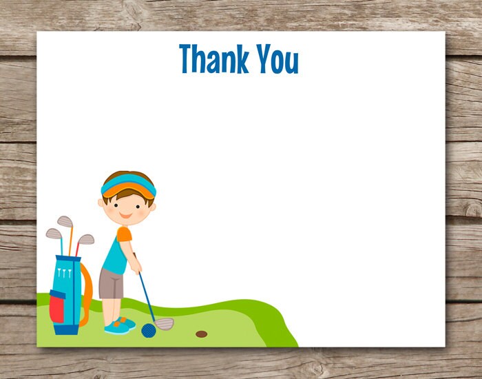 Golf Thank You Cards Golf Birthday Thank You Miniature Golf