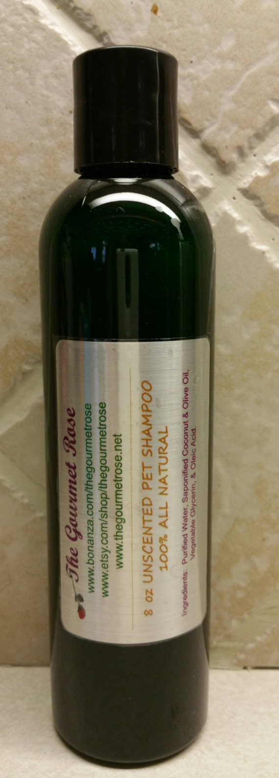 8 oz UNSCENTED PET SHAMPOO All 100 Natural Vegan Glycerin Soap