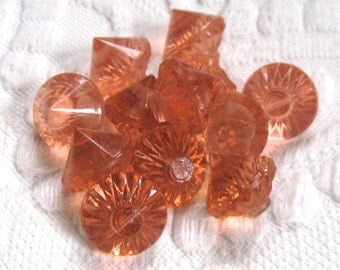 Pink glass button | Etsy