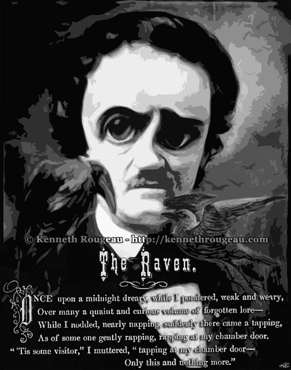 The Raven Edgar Allan Poe 11x14 Fantasy Fine Art Print