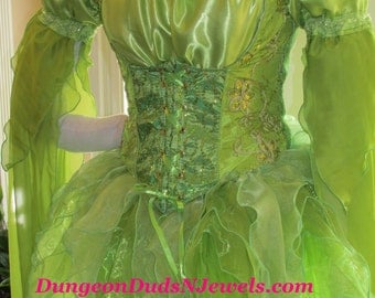 DDNJ Choose Color 4pc Fantasy Fairy Corset Gown Princess Queen