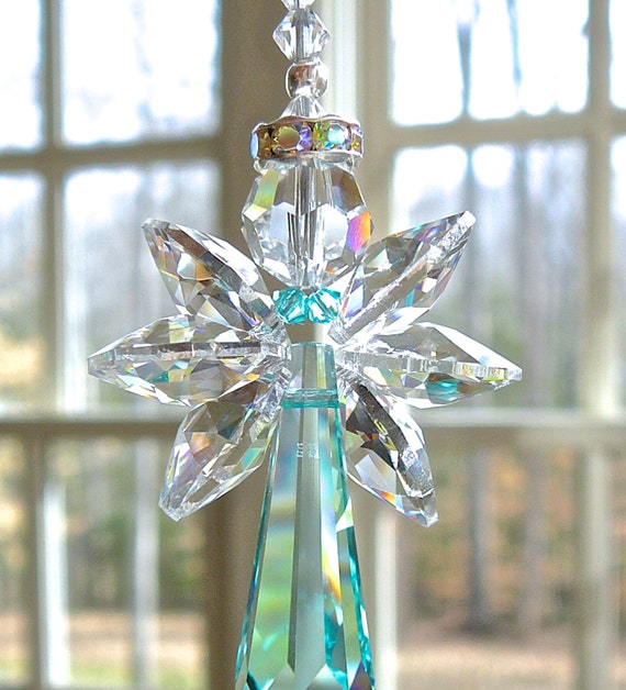 Crystal Hanging Angel for Car or Home Guardian Angel