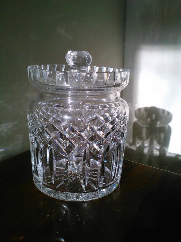 Magnificent Vintage “Lismore” Waterford Biscuit Jar Haute Juice