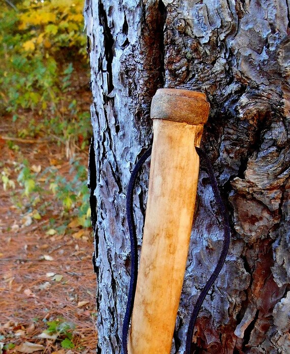 Rustic Walking stick Natural Wood Hiking Staff by bearpawrustics