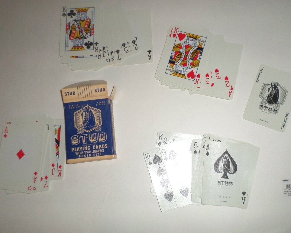 Vintage Stud Playing Cards Walgreen Drug Playing Cards
