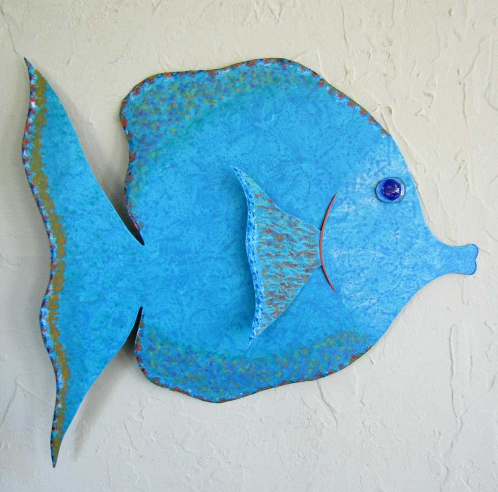 Large Metal Wall Art Tropical Fish by frivoloustendencies on Etsy