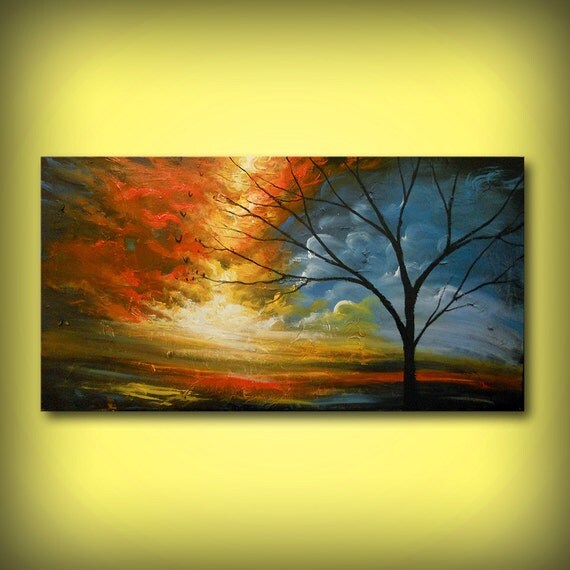 Items similar to 24 x 48 inch art painting original painting Mattsart ...