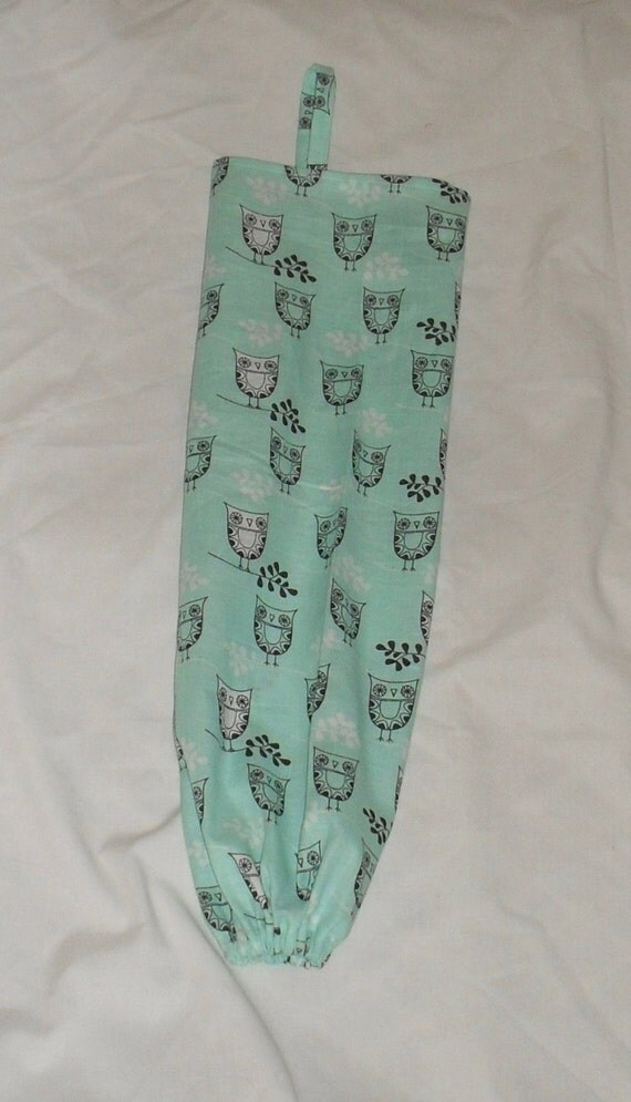 Owl Design Fabric Plastic Grocery Bag Holder by cdbsgiftware
