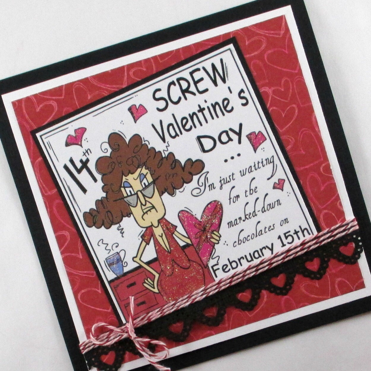 Funny valentines card sarcastic valentines snarky