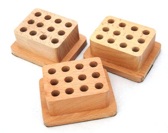 3 Pack Premium Wood StandS For 12 Jewelry Design Stamps SALE