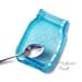 Mason Jar Spoon Rest, blue pint melted mason jar soap dish, ring dish, tea bag holder, gift box included