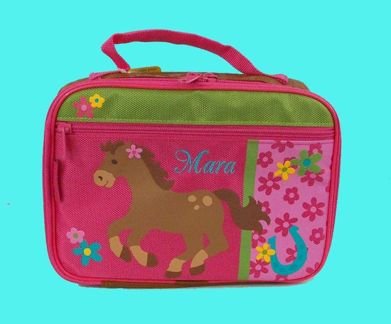 Personalized Stephen Joseph GIRL HORSE Lunchbox