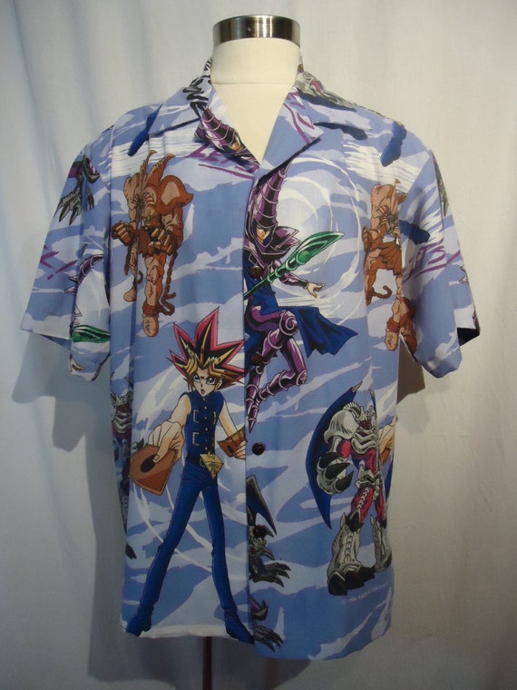 yugioh button up shirt