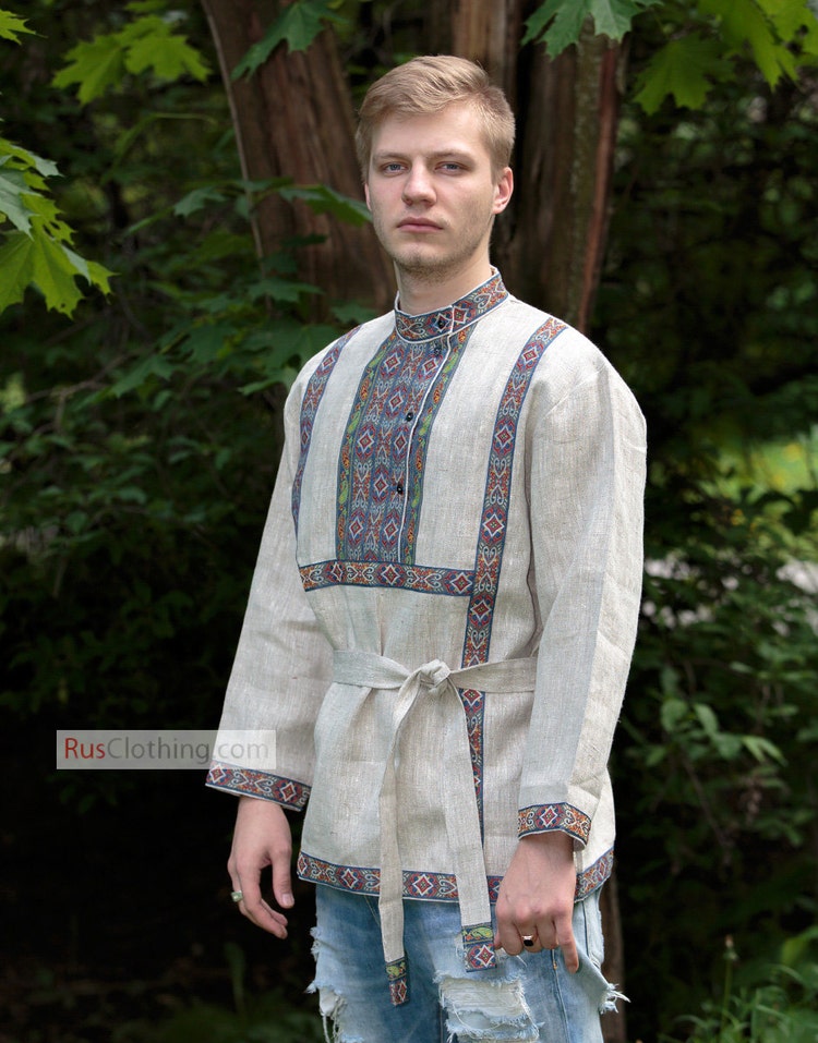 Cossack shirt Russia shirt traditional attire by RussianClothing