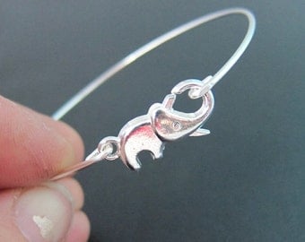 Elephant Jewelry, Silver Elephant Bracelet, Elephant Charm Bracelet, Animal Jewelery, Animal Braclet, Animal Bangle, Elephant Jewlery