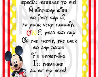 Mickey guest book | Etsy