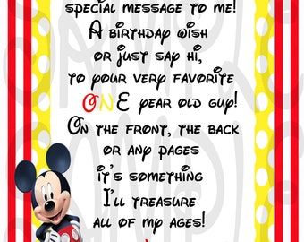 Mickey guest book | Etsy