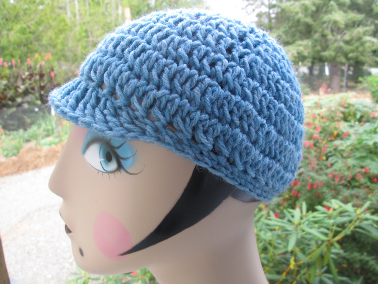 Light Blue Newsboy Hat by SuzannesStitches 612 month Hat